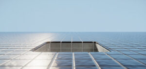 Närbild av rent kakel med vit fog i badrum.